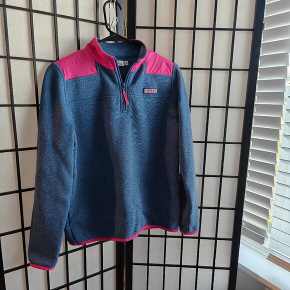 Vineyard Vines 1/4 Zip Pullover Sweater - Girls XL (16) - Picture 1 of 9